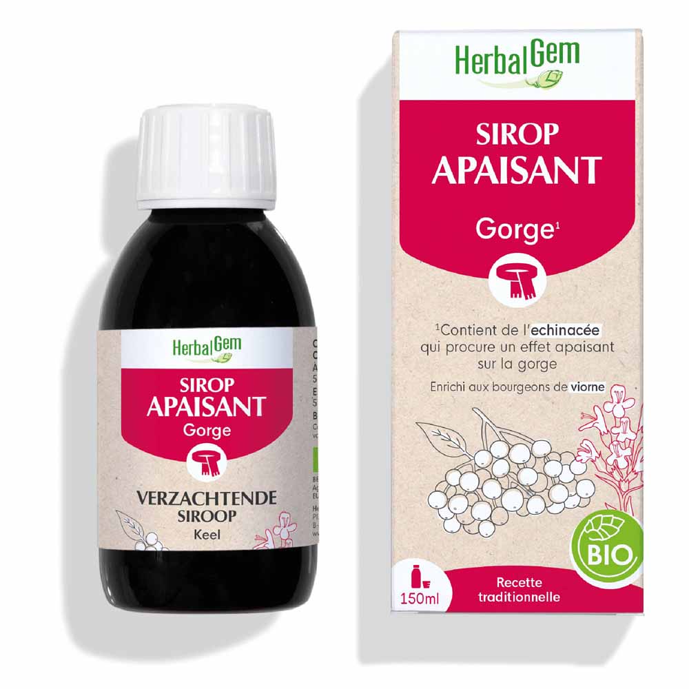 Herbalgem Sciroppo Succhietto biologico per la gola Gola 150 ml