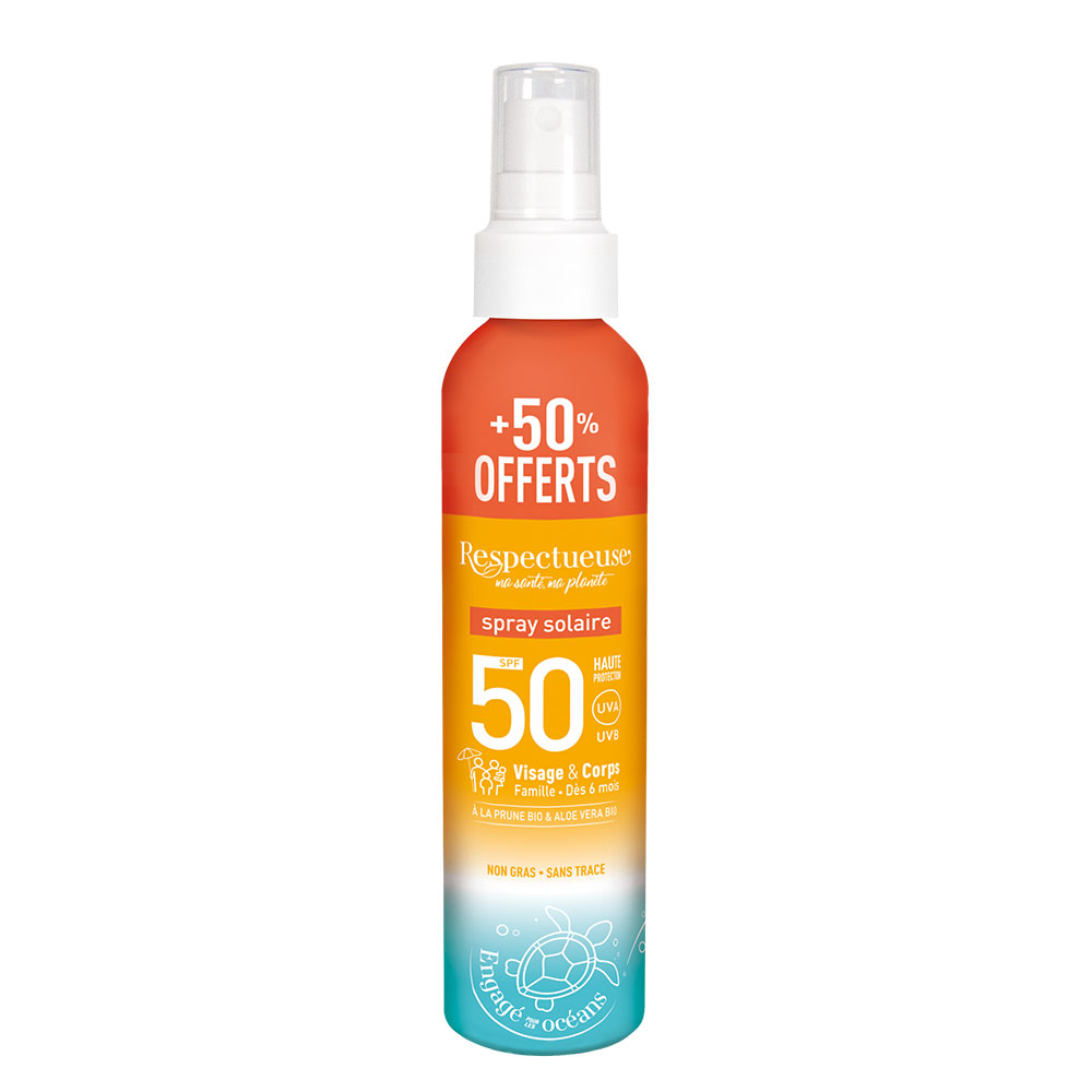Respectueuse Spray solare SPF50 150 ml