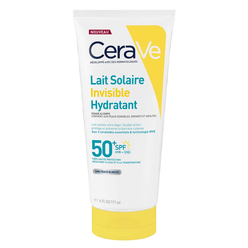 Cerave Latte solare invisibile idratante SPF50+ alta protezione per viso e corpo 177 ml