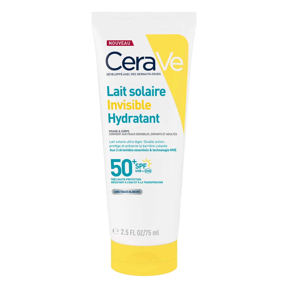 Cerave Latte solare invisibile idratante SPF50+ alta protezione per viso e corpo 75 ml