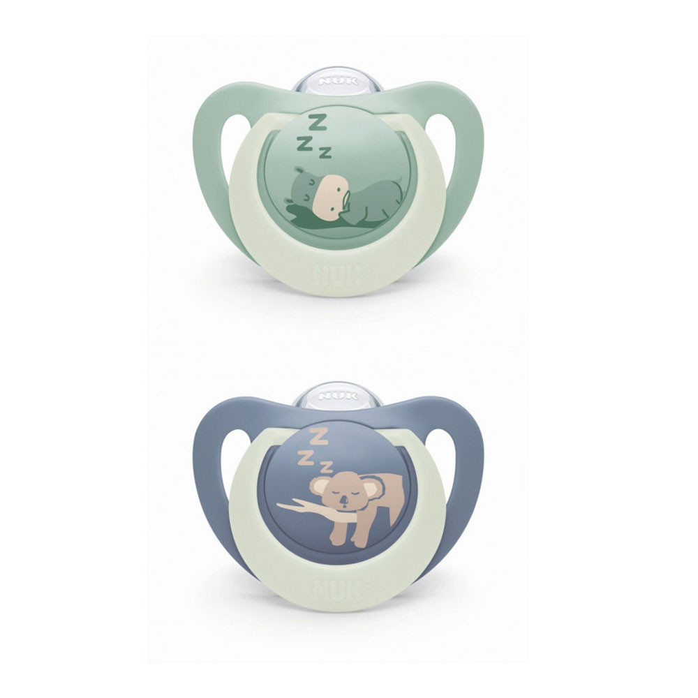 Nuk First Choice Ciuccio fisiologico notte Da 18 a 36 mesi 2 x