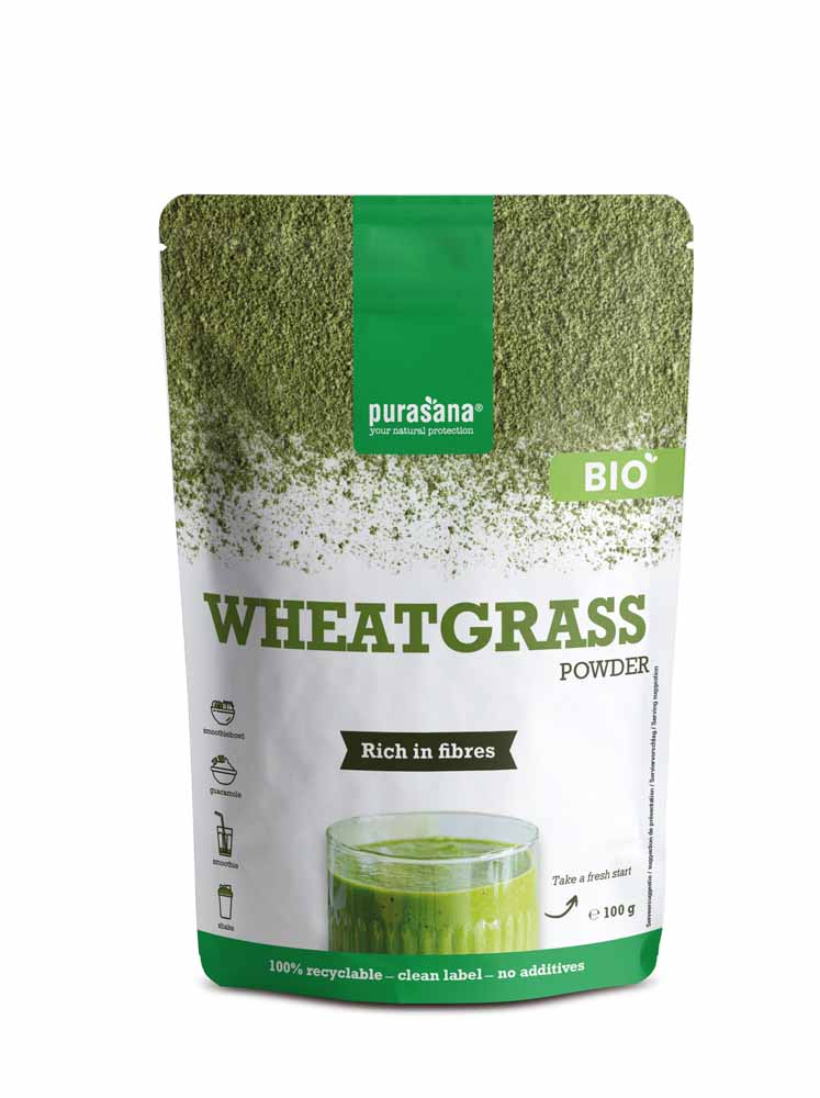Purasana Erba di grano in polvere 100 g