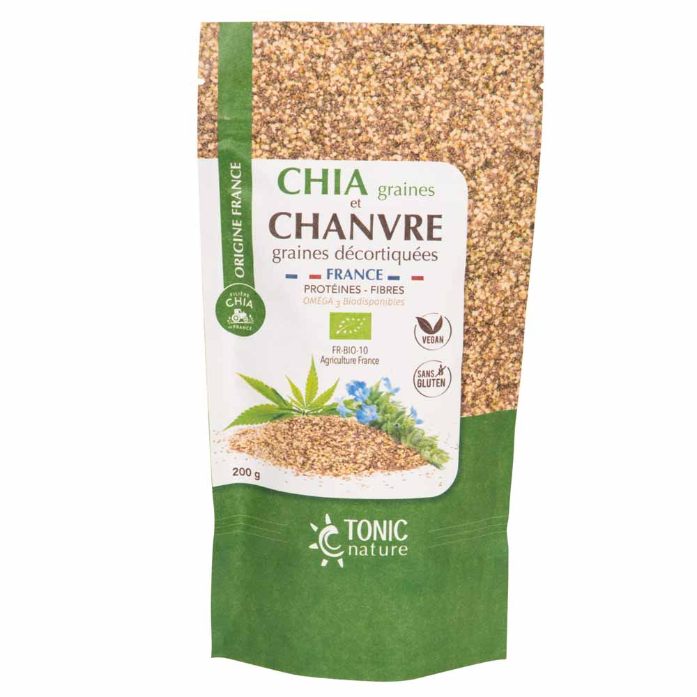 Tonic Nature Miscela di semi di chia Oruro e canapa decorticata 200 g