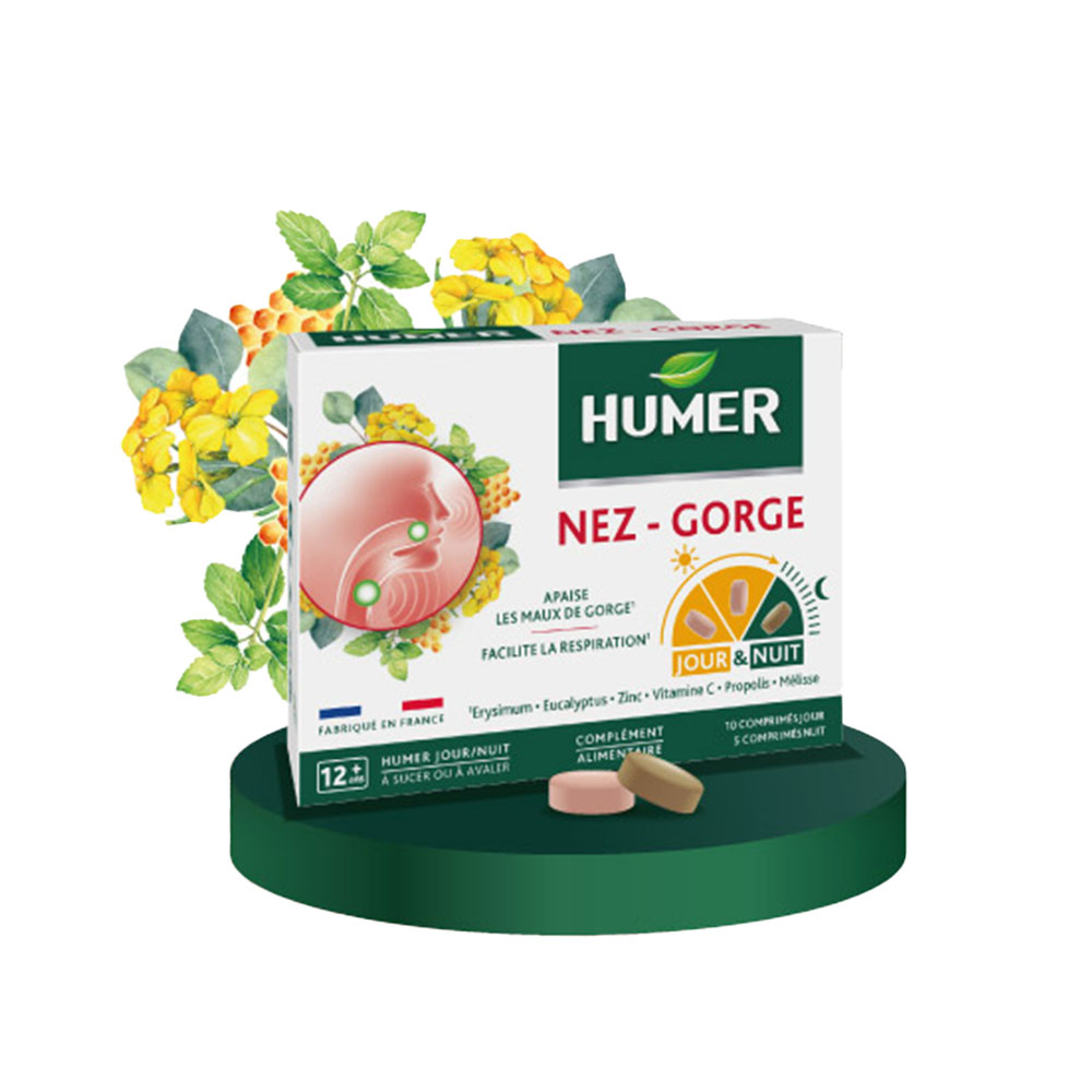 Humer Naso gola 10 compresse giorno + 5 compresse notte 10 Comprimés Jour + 5 Comprimés Nuit