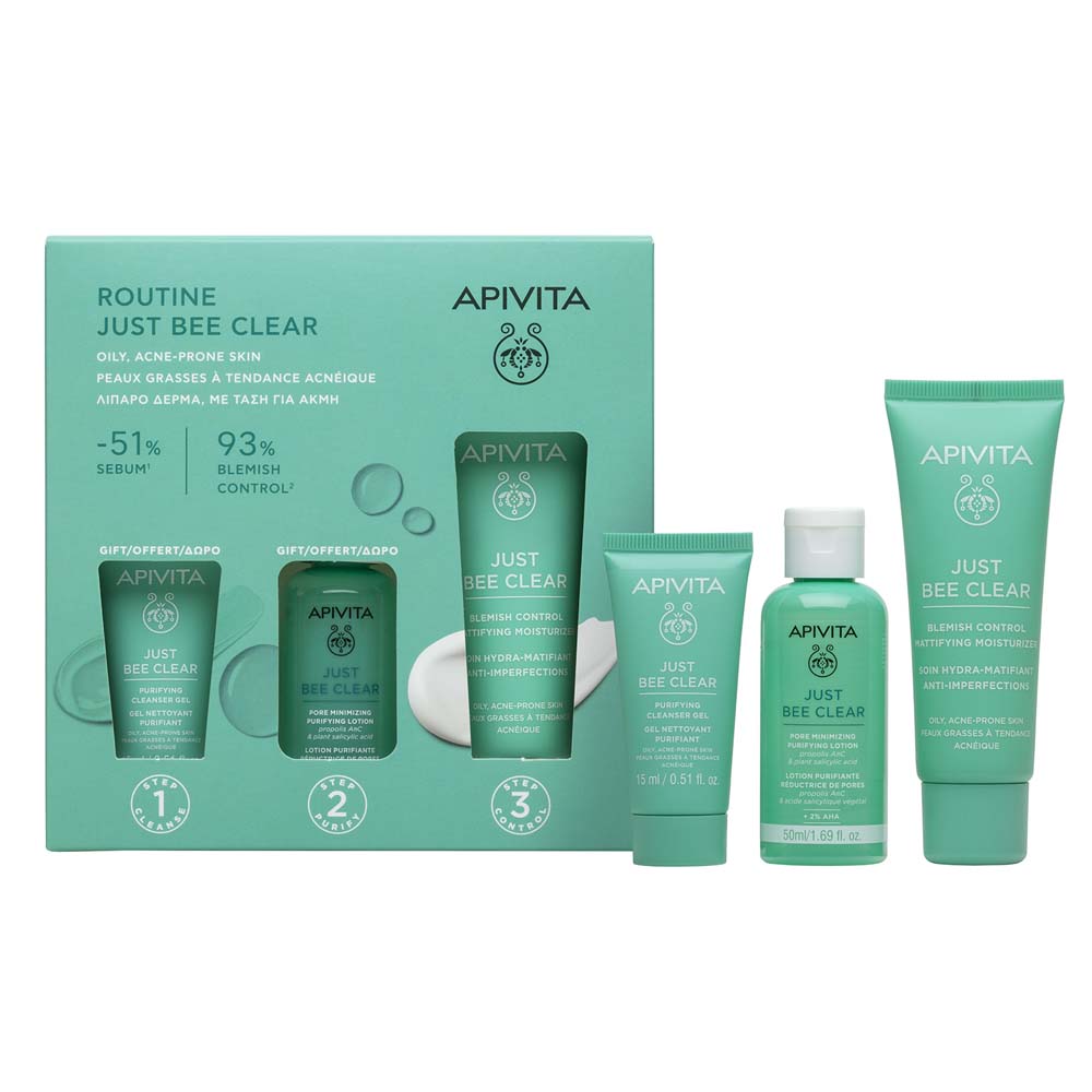 Apivita Just Bee Clear Cofanetto routine anti-imperfezioni
