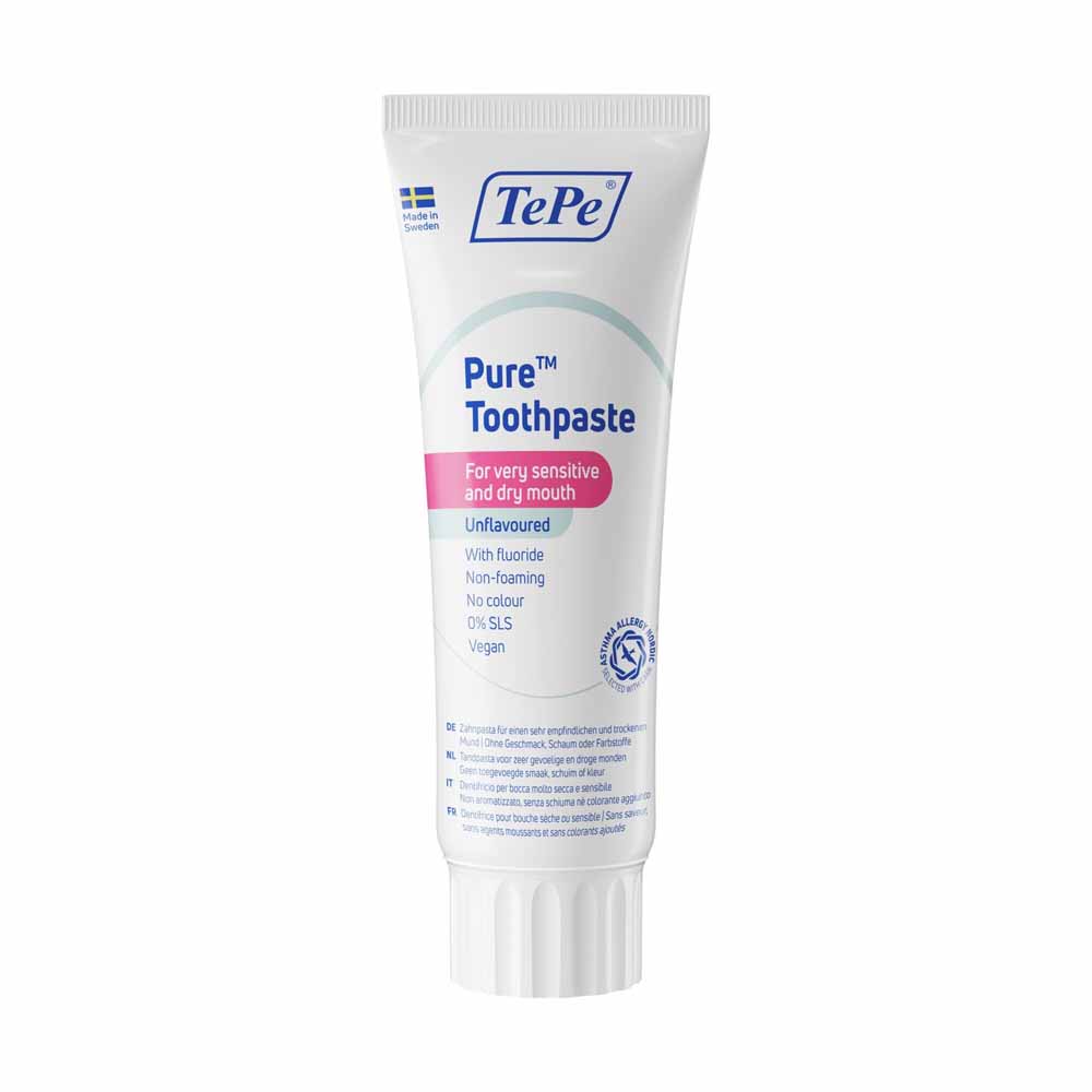 TePe Pure Dentifricio al fluoro sapore neutro 75 ml