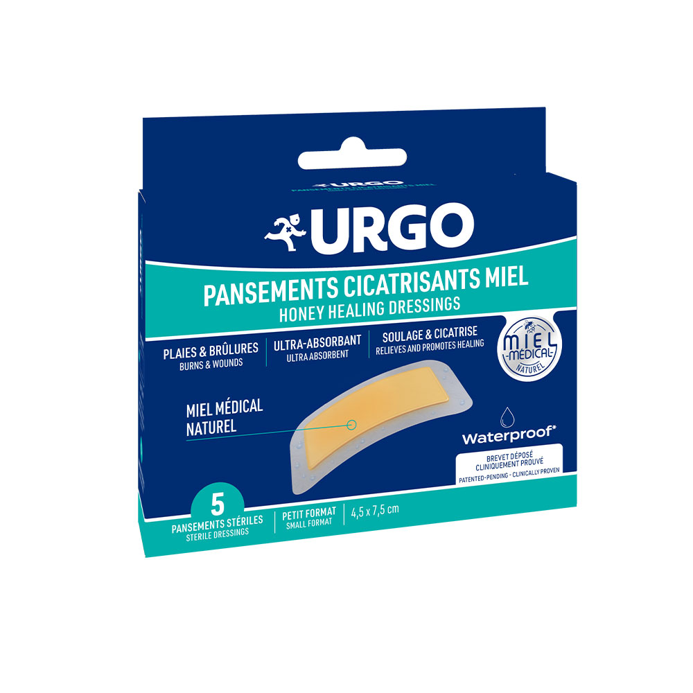 Urgo Cerotti cicatrizzanti al miele 4,5x7,5 cm 5 x