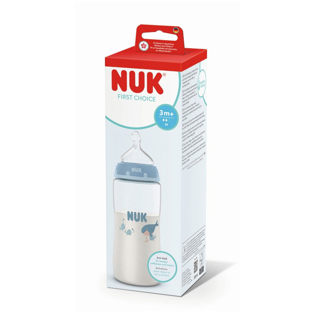 Nuk First Choice+ Biberon in silicone a partire da 3 mesi 300 ml