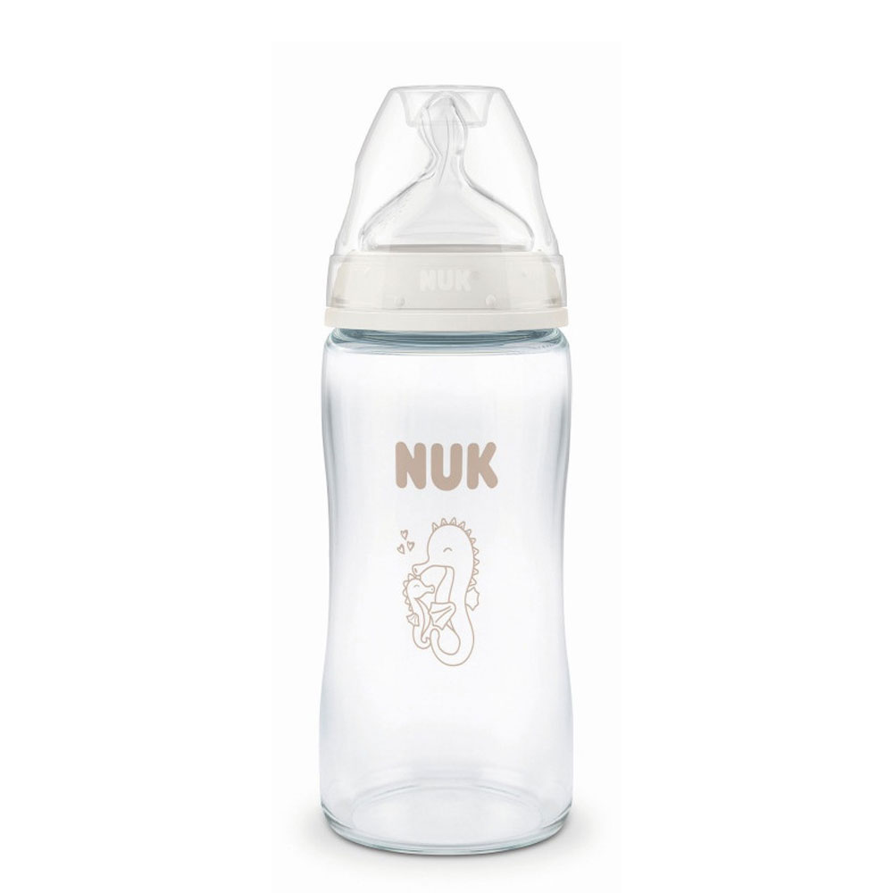 Nuk First Choice+ Biberon in vetro taglia M a partire dai 3 mesi 240 ml