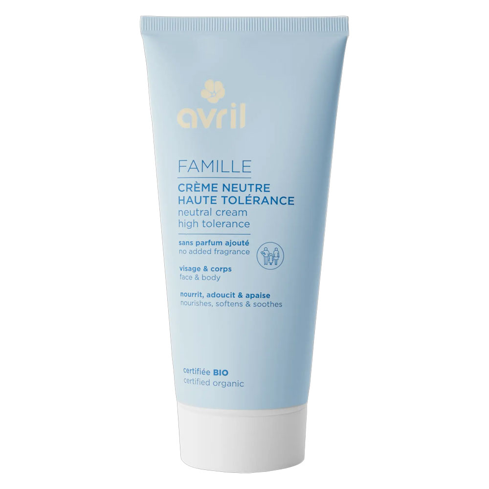 Avril Crema neutra alta tolleranza famiglia bio per viso e corpo 200 ml