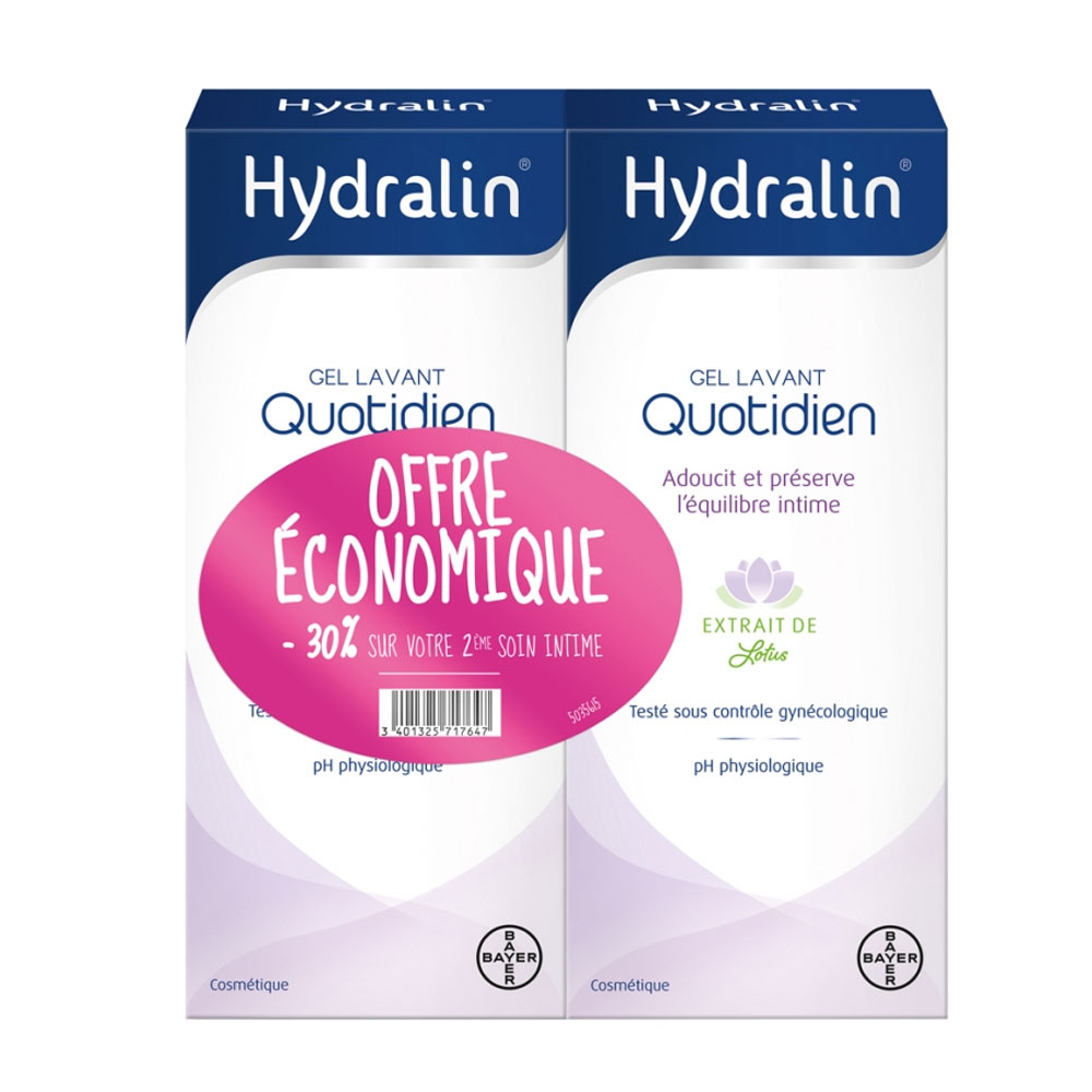 Hydralin Detergente Intimo Uso Quotidiano Ammorbidisce e preserva 2X400ml