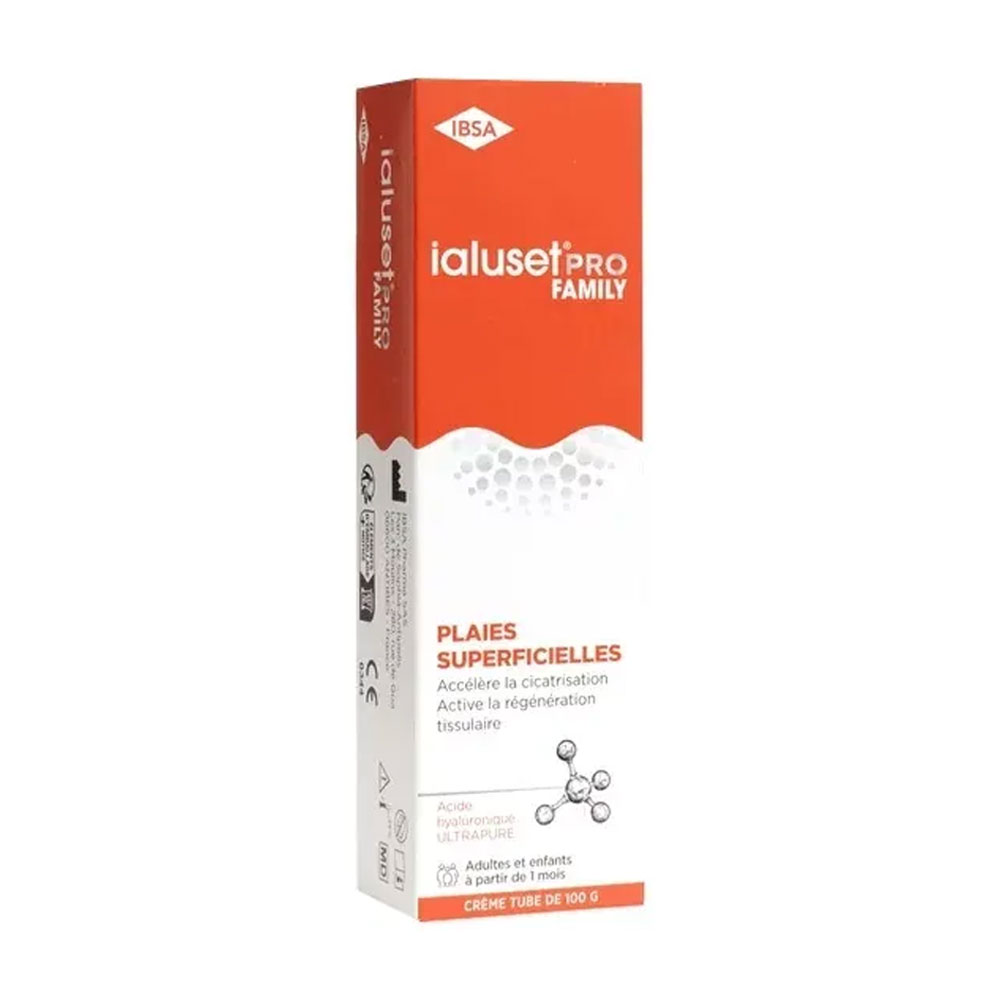 IBSA Ialuset Pro Family Crema cicatrizzante ferite superficiali per adulti e bambini 100 g