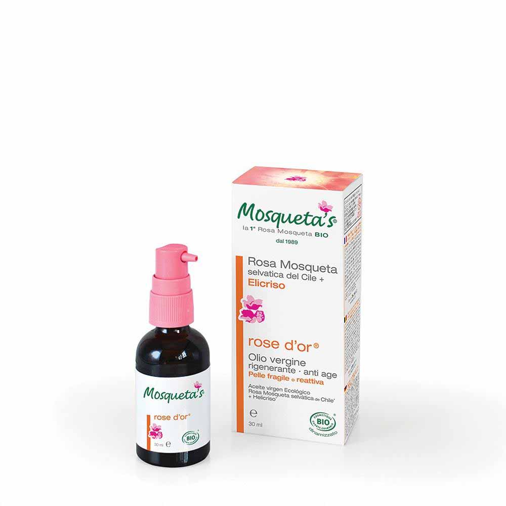 Kosmeo Rosa muschiata d'oro e immortelle per pelli sensibili 30 ml
