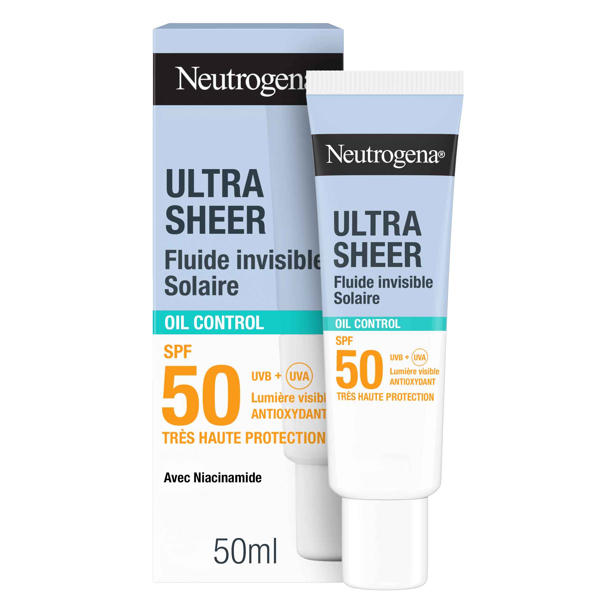 Neutrogena Ultra Sheer Fluido solare invisibile opacizzante SPF50+ 50 ml