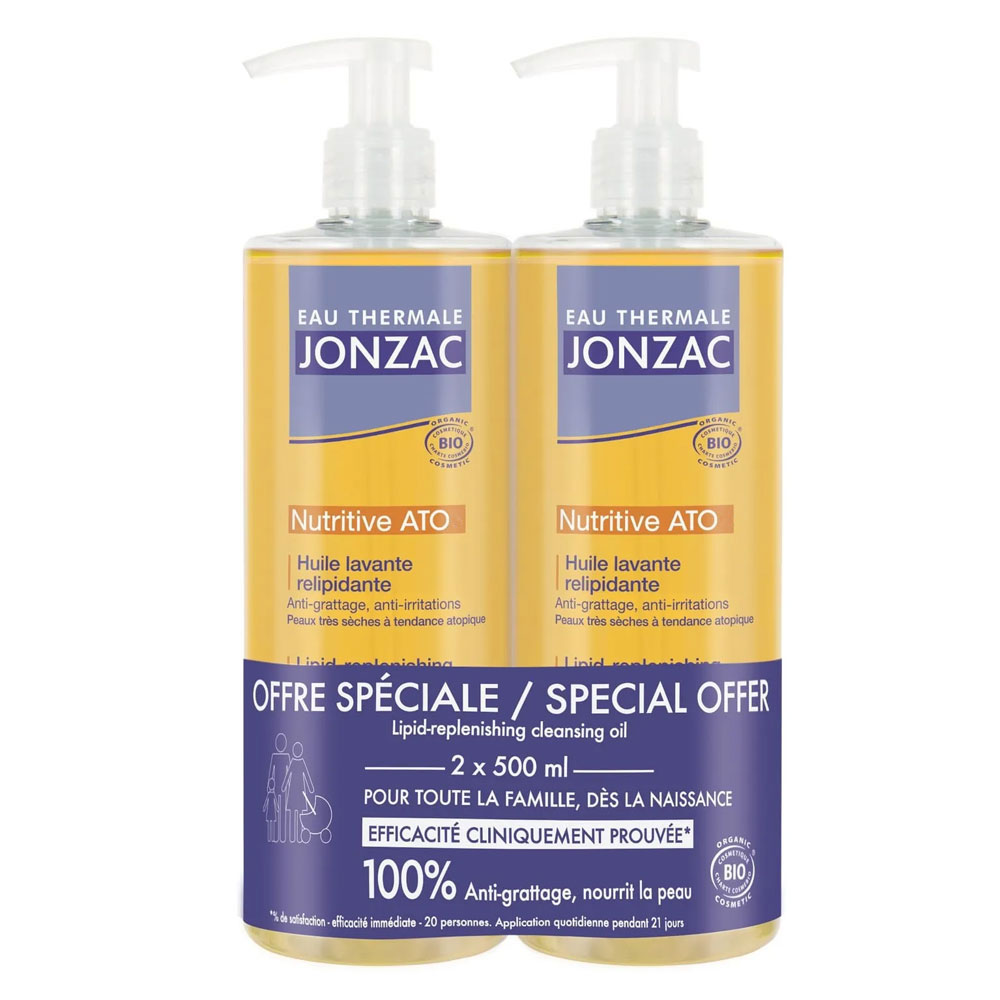 Eau thermale Jonzac Olio detergente relipidante anti-prurito 2x500ml