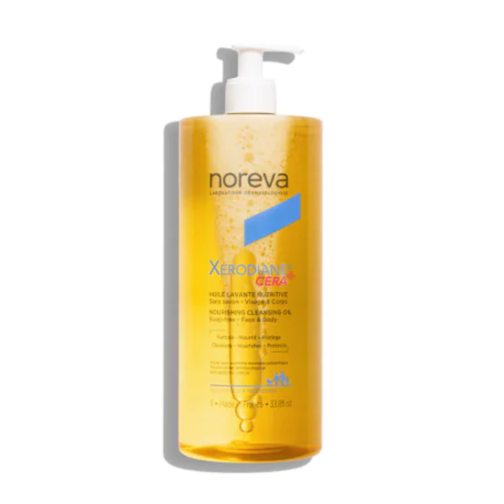 Noreva Xerodiane Cera+ Olio detergente nutritivo per viso e corpo per pelli da secche a molto secche 1 l