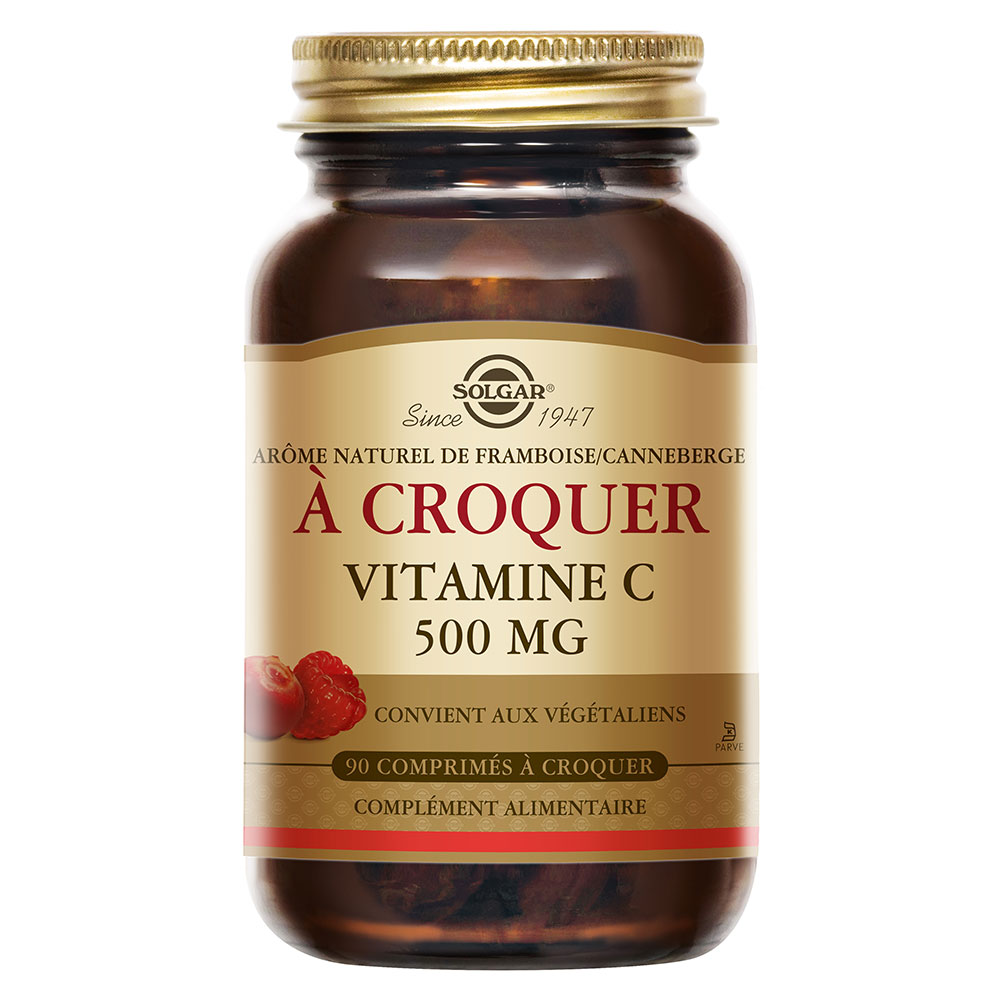Solgar Vitamina C 500 mg masticabile con gusto lampone e mirtillo rosso 90 compresse masticabili