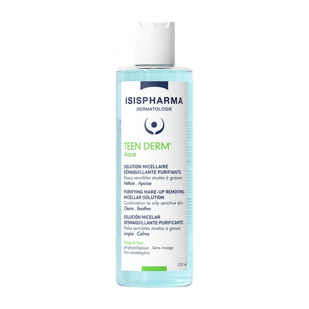 Isispharma Teen Derm Acqua micellare detergente purificante per pelli sensibili miste a grasse 250 ml