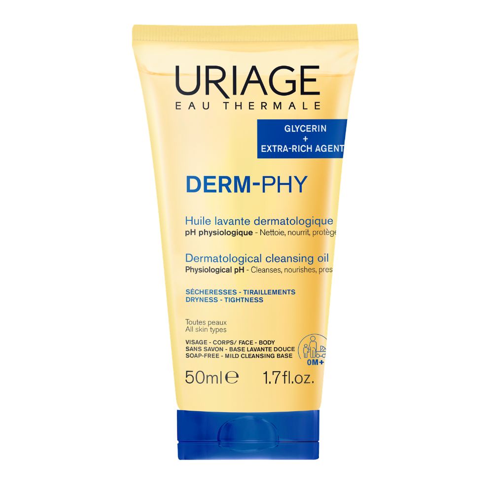 Uriage Derm-Phy Olio detergente dermatologico viso e corpo 50 ml