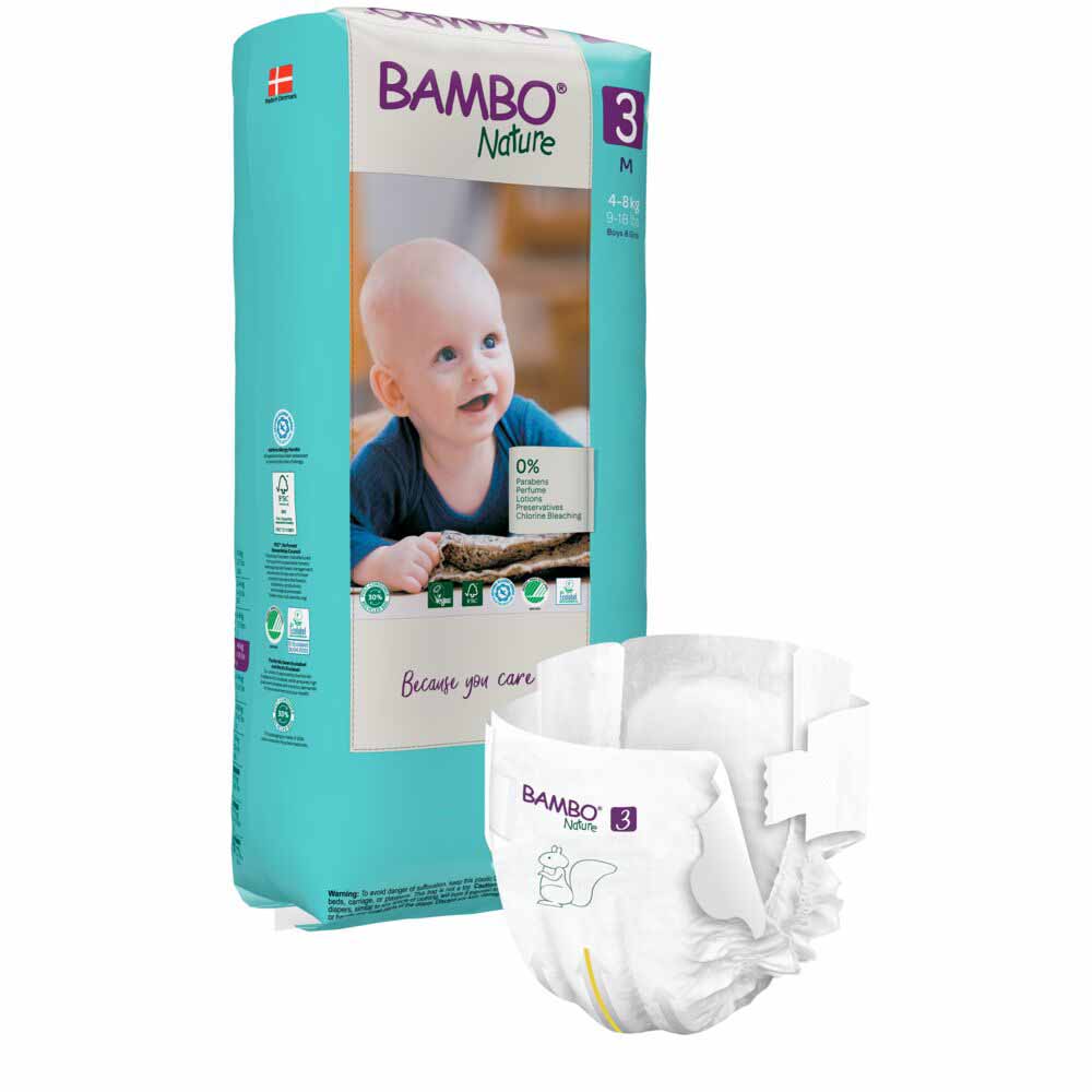 Bambo Nature Pannolini M Taglia 3 da 4 a 8 kg x52