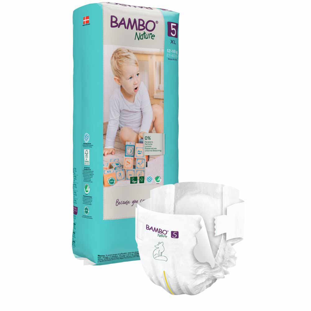 Bambo Nature Pannolini Xl-S taglia 5 da 14 a 18 kg x44