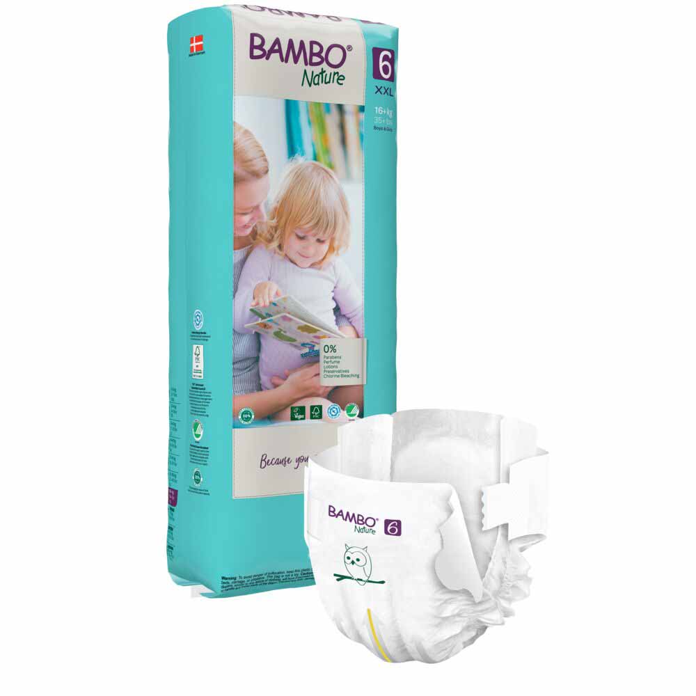 Bambo Nature Pannolini XXL taglia 6 Da 16kg 40 pezzi