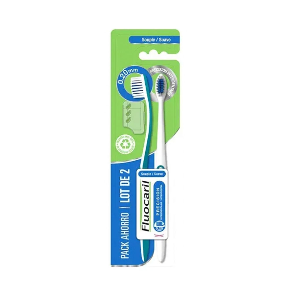 Fluocaril Spazzolino morbido 0,20 mm Precisione interdentale x2
