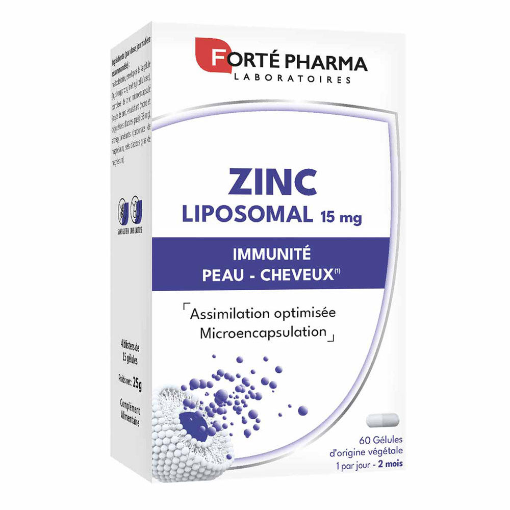 Forté Pharma Forté Royal Zinco liposomiale 15 mg per immunità, pelle, capelli e unghie 60 capsule