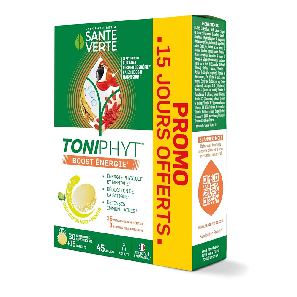 Sante Verte Toniphyt Lotto energia limone verde e menta 30 + 15 compresse