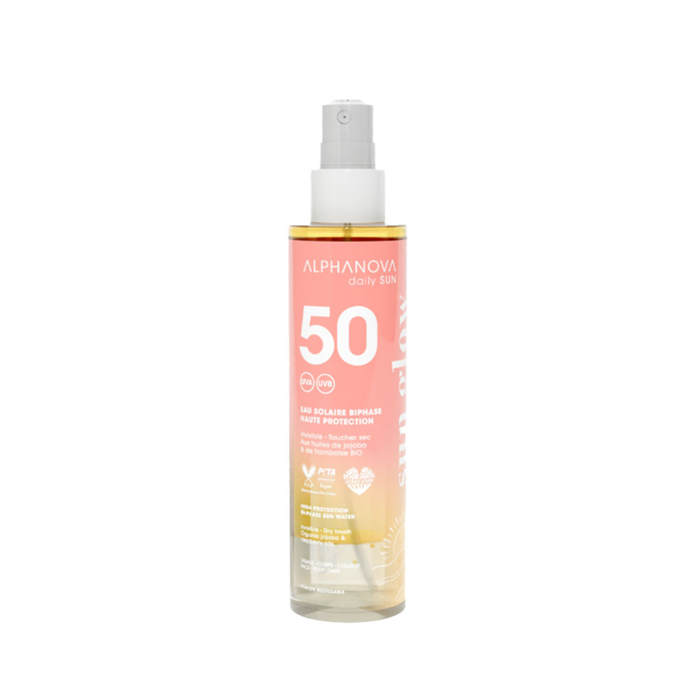 Alphanova Daily Sun crema solare bifase viso corpo e capelli SPF50 125 ml