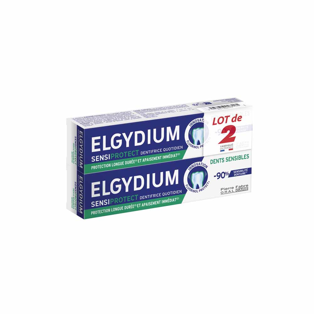 Elgydium Dentifricio Duo Sensiprotect per denti sensibili 2 x 75 ml