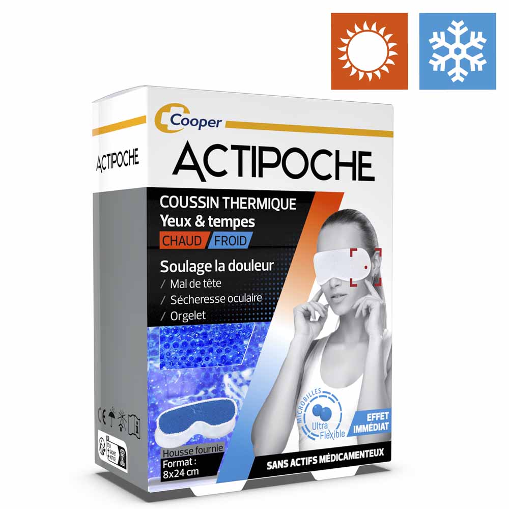 Actipoche Cuscinetto termico mascherina occhi e tempie
