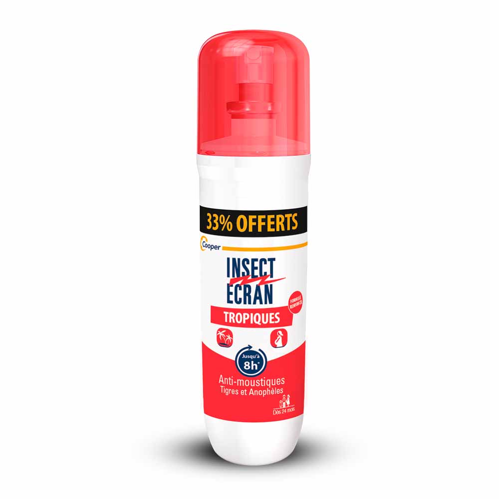 Insect Ecran Pelle Spray antizanzare tropicale 8h 75 ml + 33% in omaggio