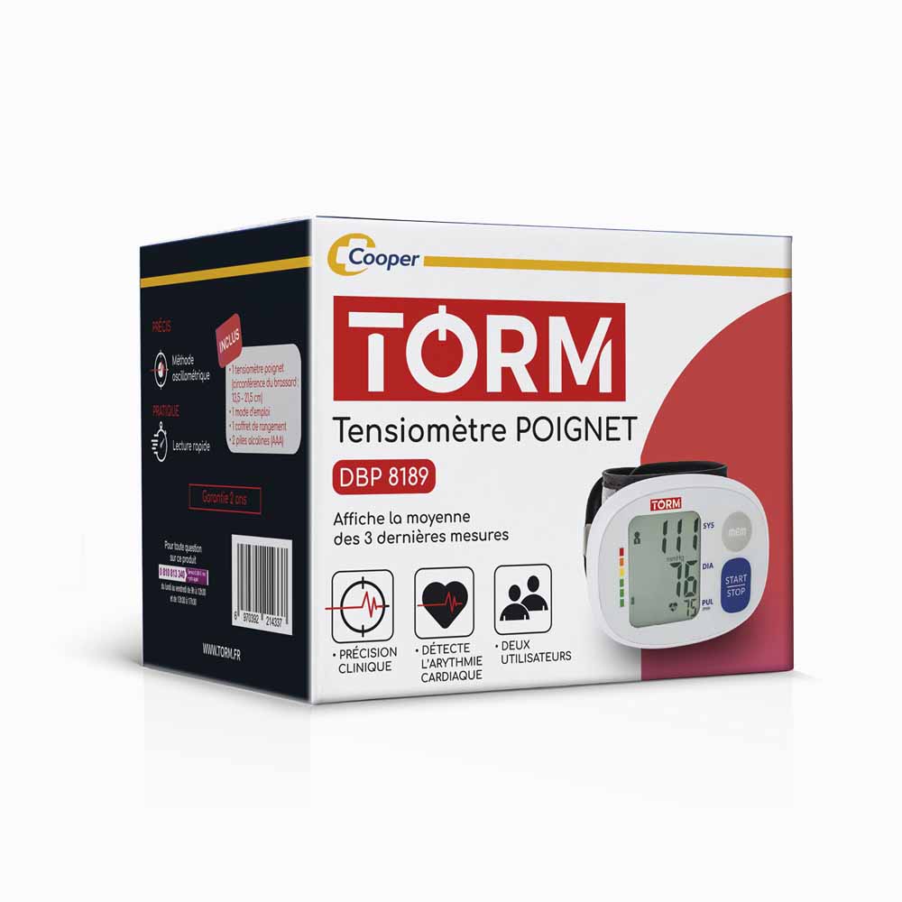 Torm Misuratore di pressione da polso DBP8189