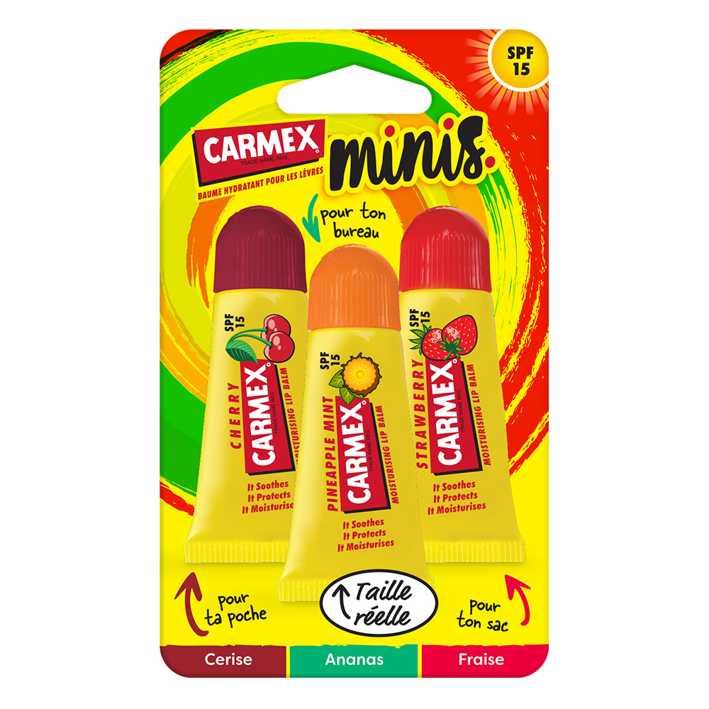 Carmex Balsamo labbra mini SPF15 3 x 5 g