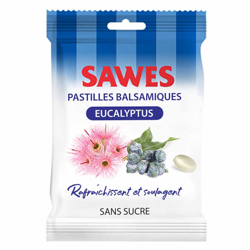 SAWES Caramelle all'eucalipto senza zucchero 50 g