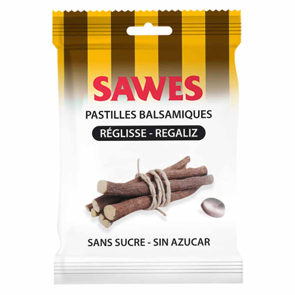 SAWES Caramelle alla liquirizia senza zucchero 50 g