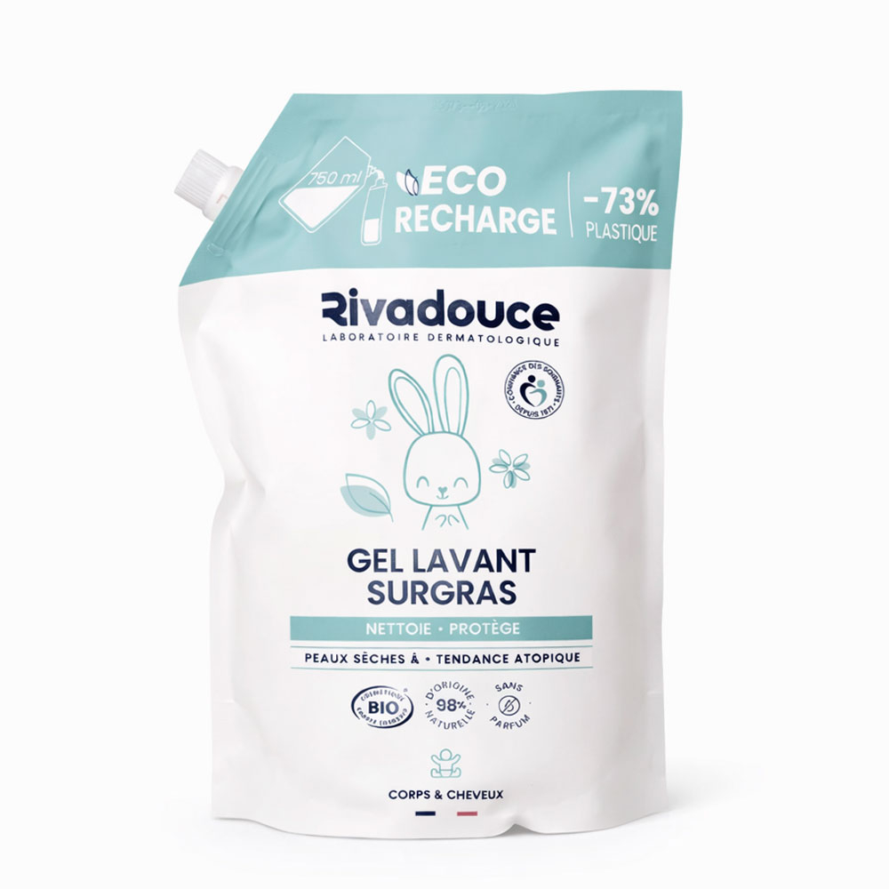 Rivadouce Gel detergente surgrassante ricaricabile senza profumo 1 l