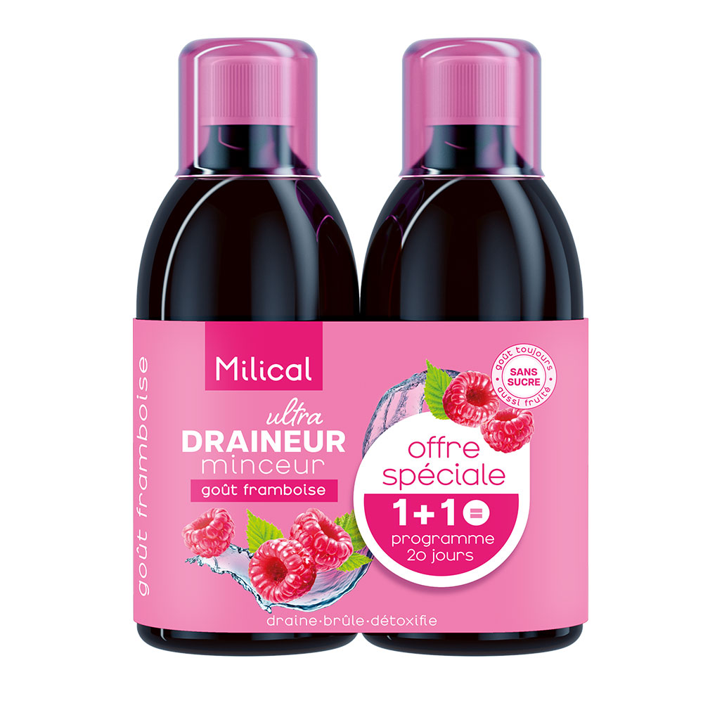 Milical Drenante snellente ultra programma di 20 giorni 2 x 500 ml