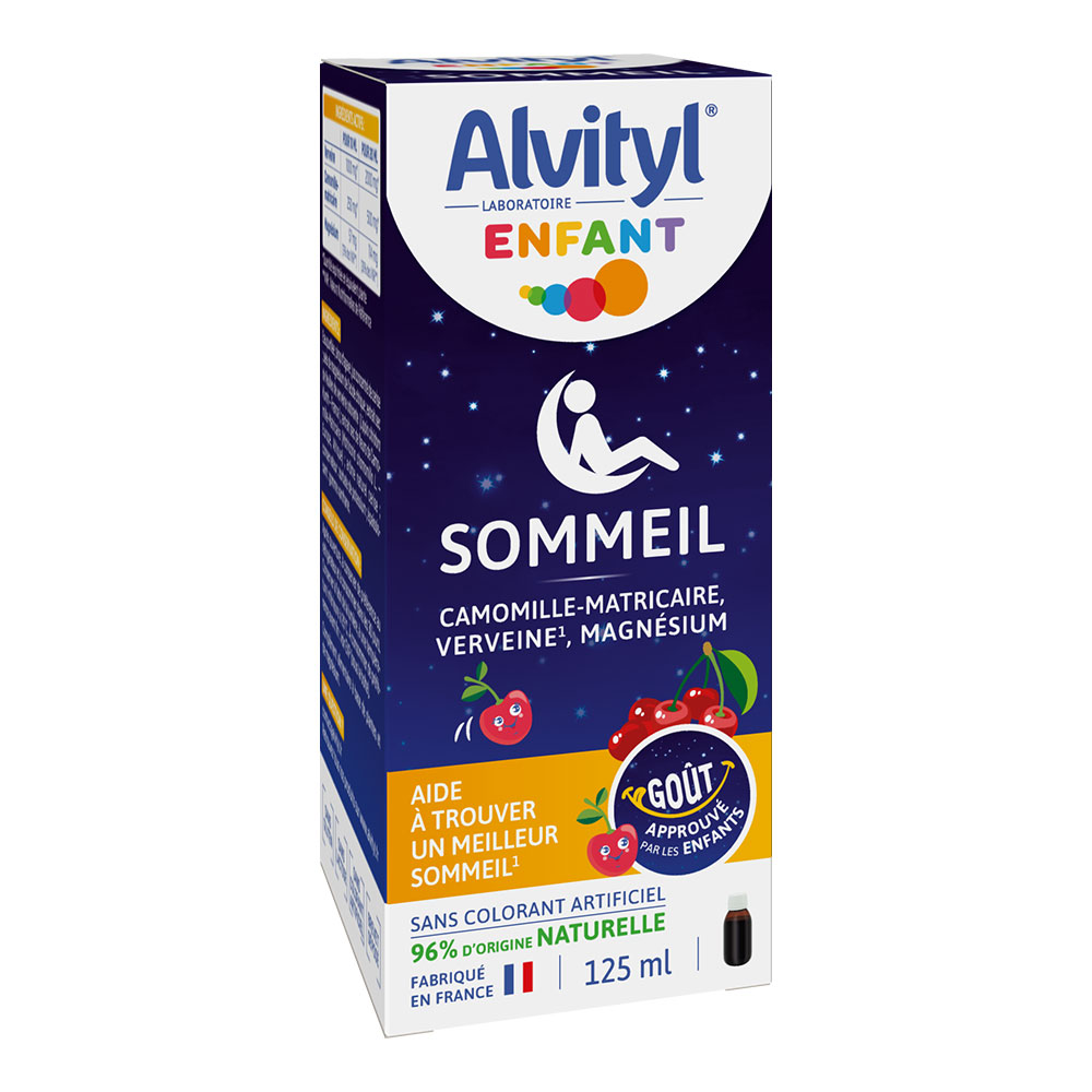 Alvityl Bambino Sonno camomilla matricaria verbena magnesio gusto ciliegia 125 ml
