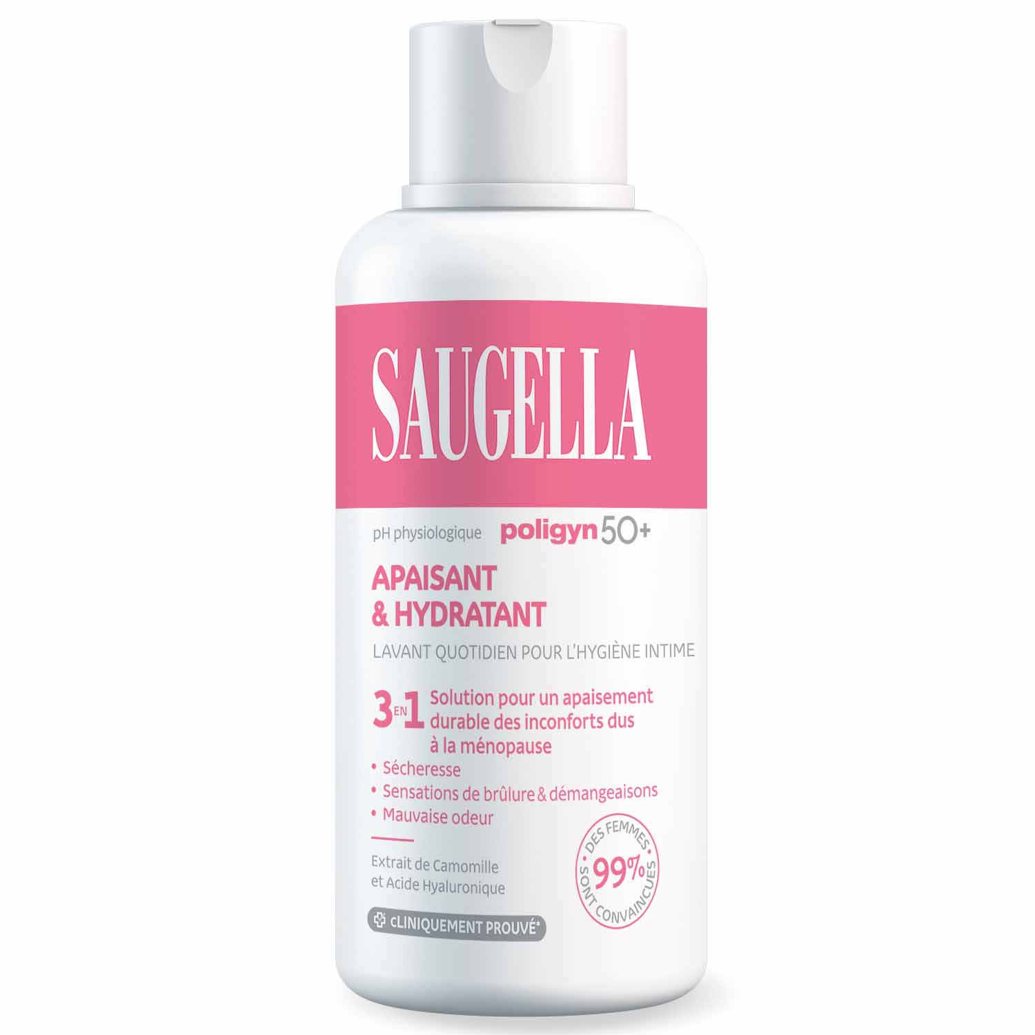 Saugella Poligyn Detergente intimo quotidiano 3-in-1 per donne in menopausa 500 ml