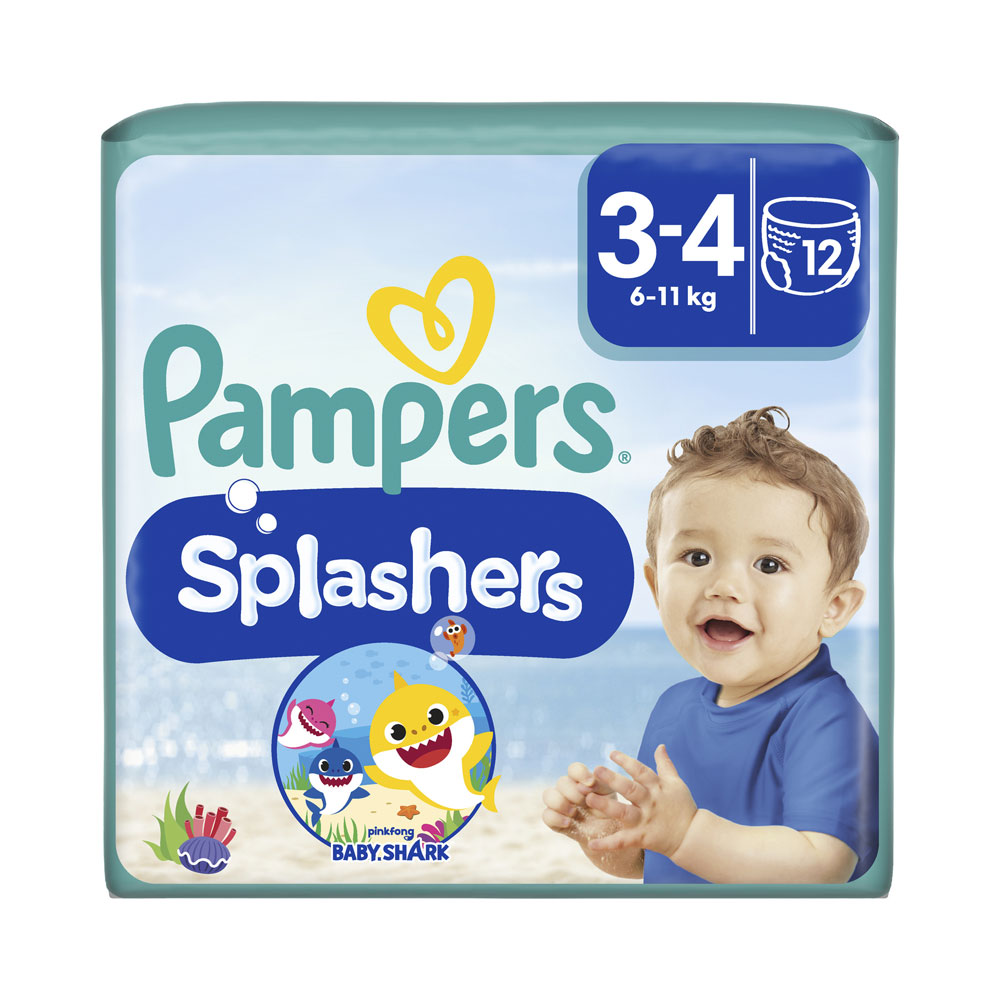 Pampers Costumini da bagno monouso Splashers taglia 3-4 (6-11 kg) 12 unità