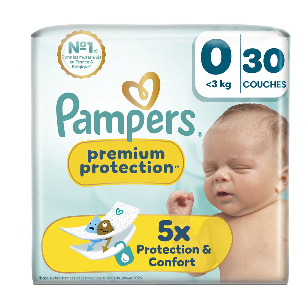 Pampers Premium Pannolini Taglia 0 (< 3 kg) 30 capsule