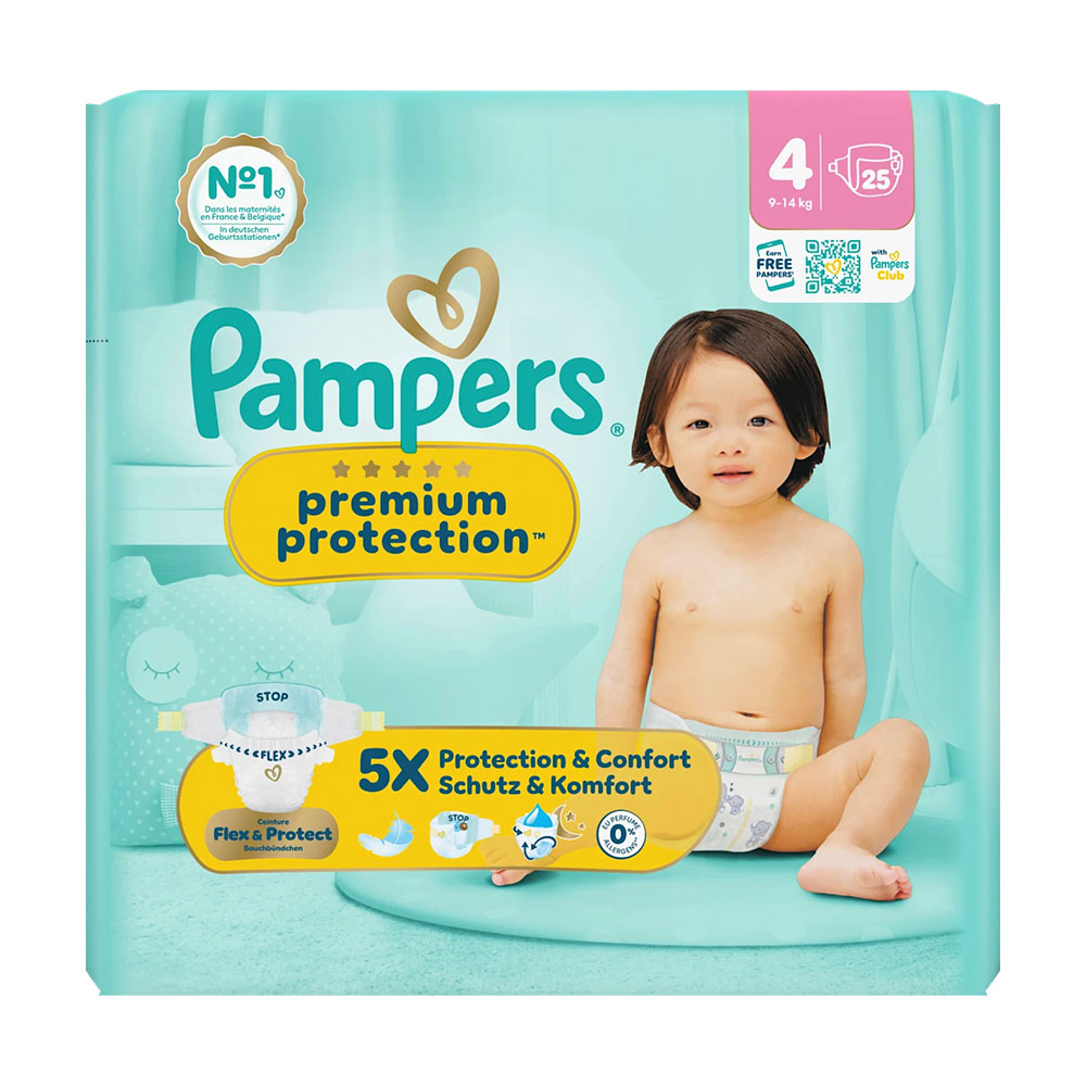 Pampers Premium Pannolini Taglia 4 (9-14kg) 25 unità