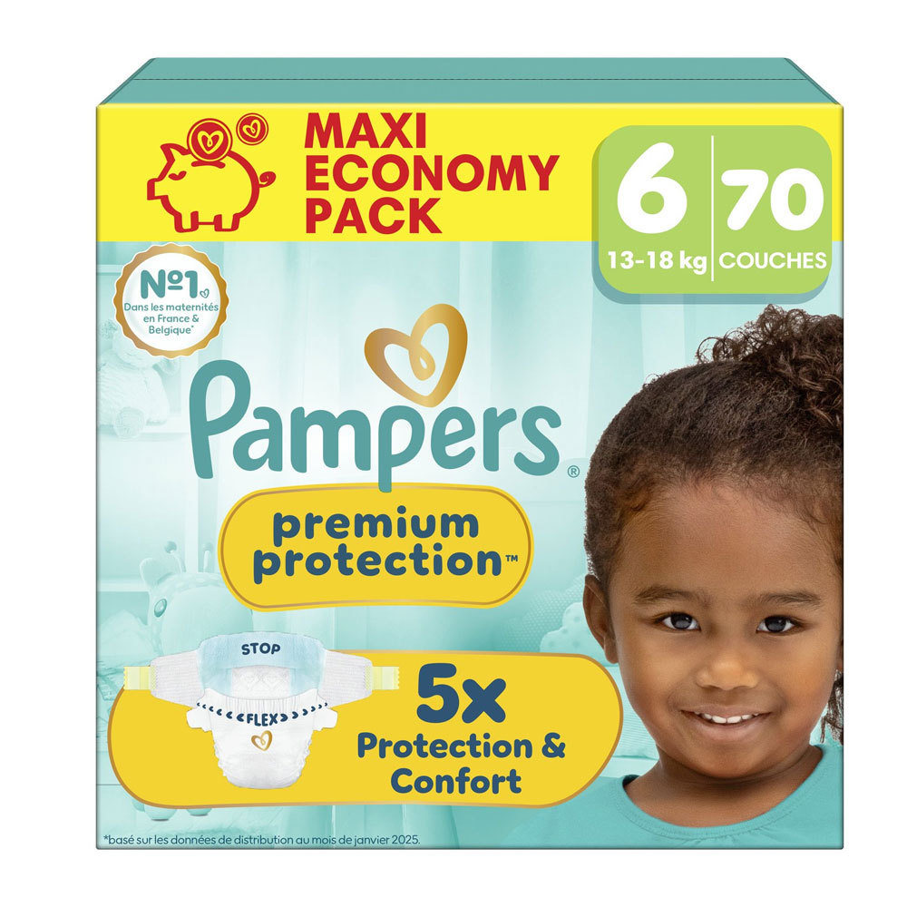 Pampers Premium Pannolini Taglia 6 (13-18 kg) x70