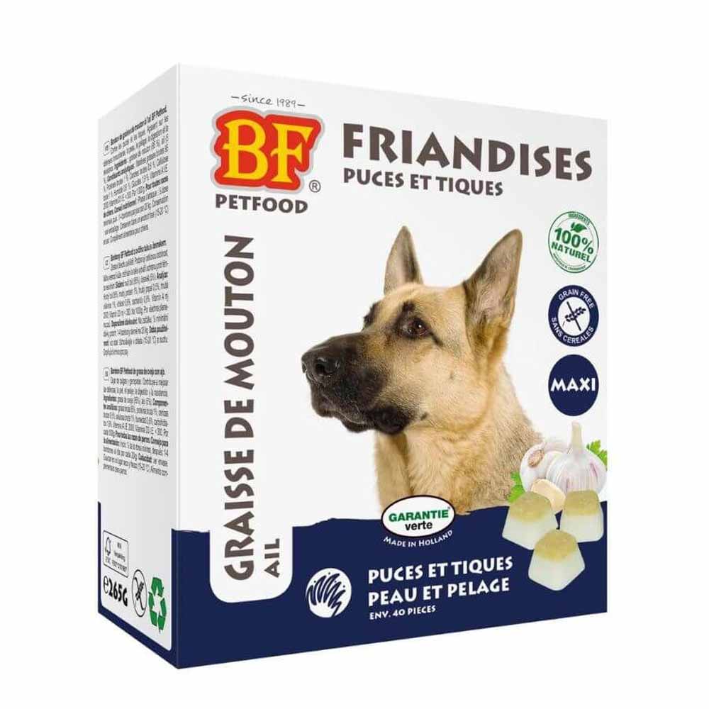 Biofood BF Petfood Caramelle anti-pulci e zecche al grasso di montone e aglio per cani x 40