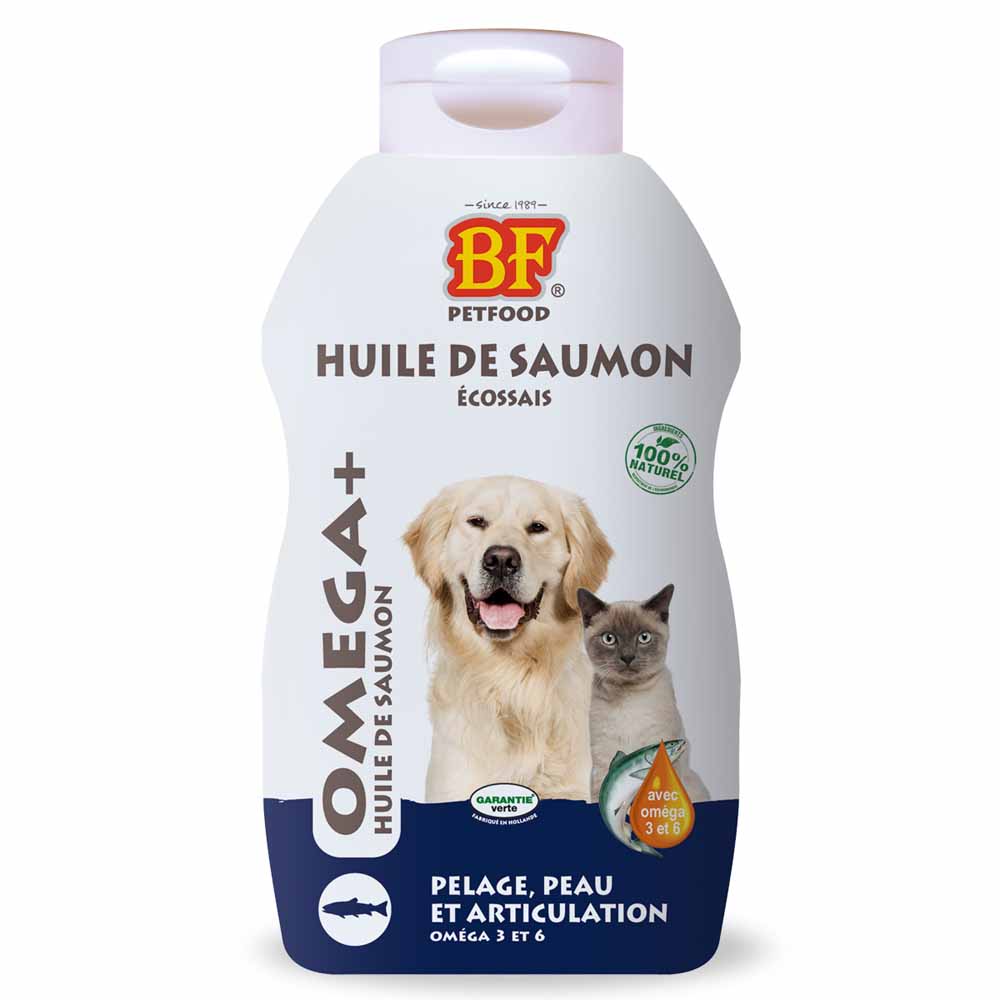 Biofood BF Petfood Olio di salmone per pelle e articolazioni cane e gatto 250ml
