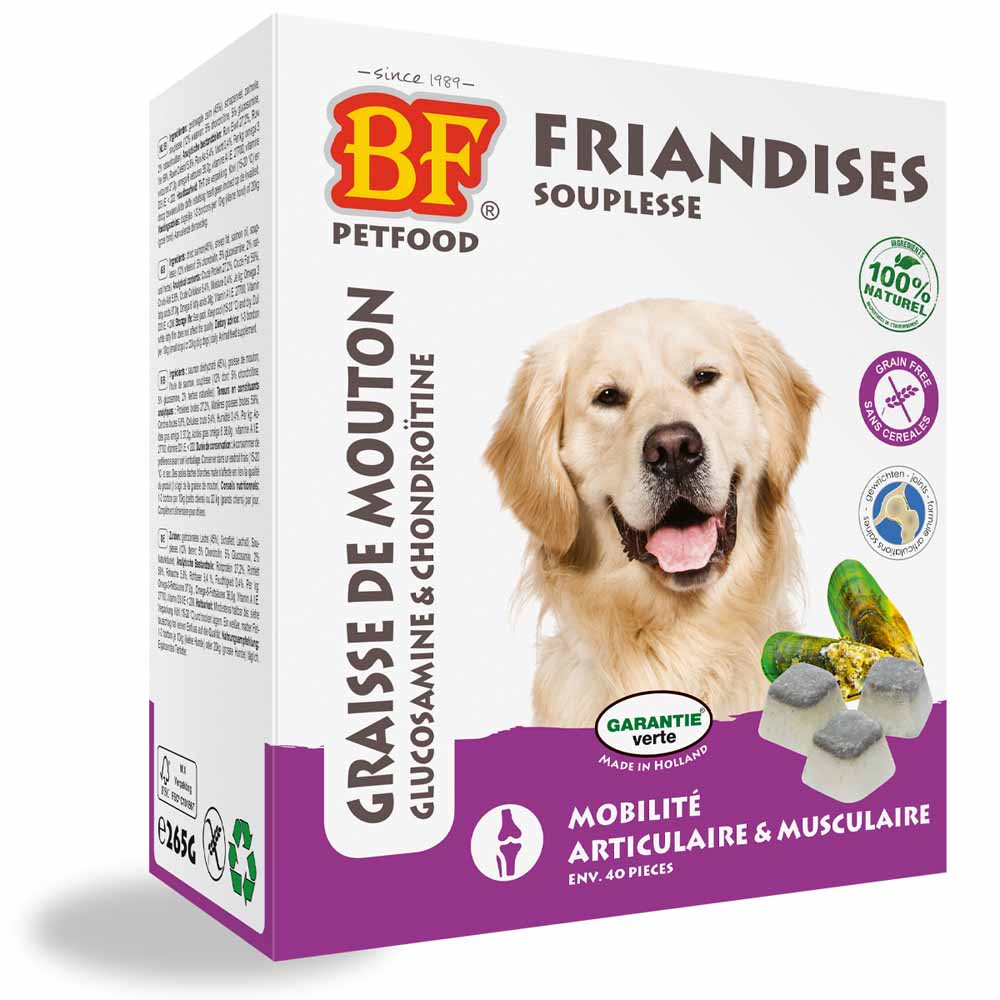 Biofood BF Petfood Snack per mobilità articolare e muscolare del cane al salmone 40 unità