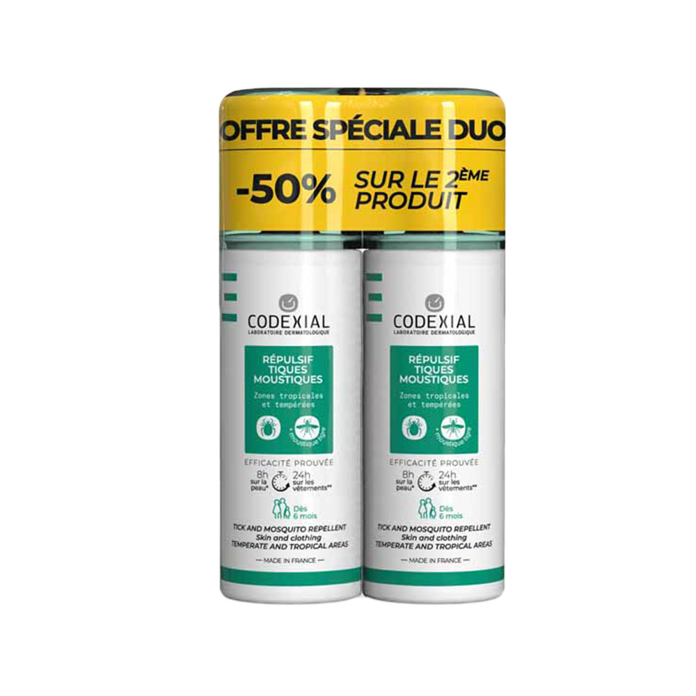 ENO Laboratoire Codexial Anti-puntura Repellente per zecche e zanzare 2x75ml