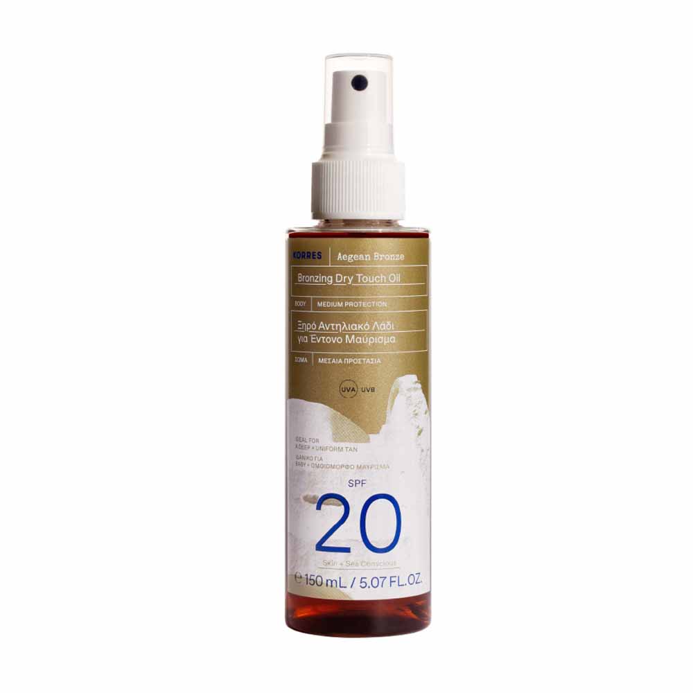 Korres Aegean Bronze Olio Solare SPF20 per l'abbronzatura 150 ml